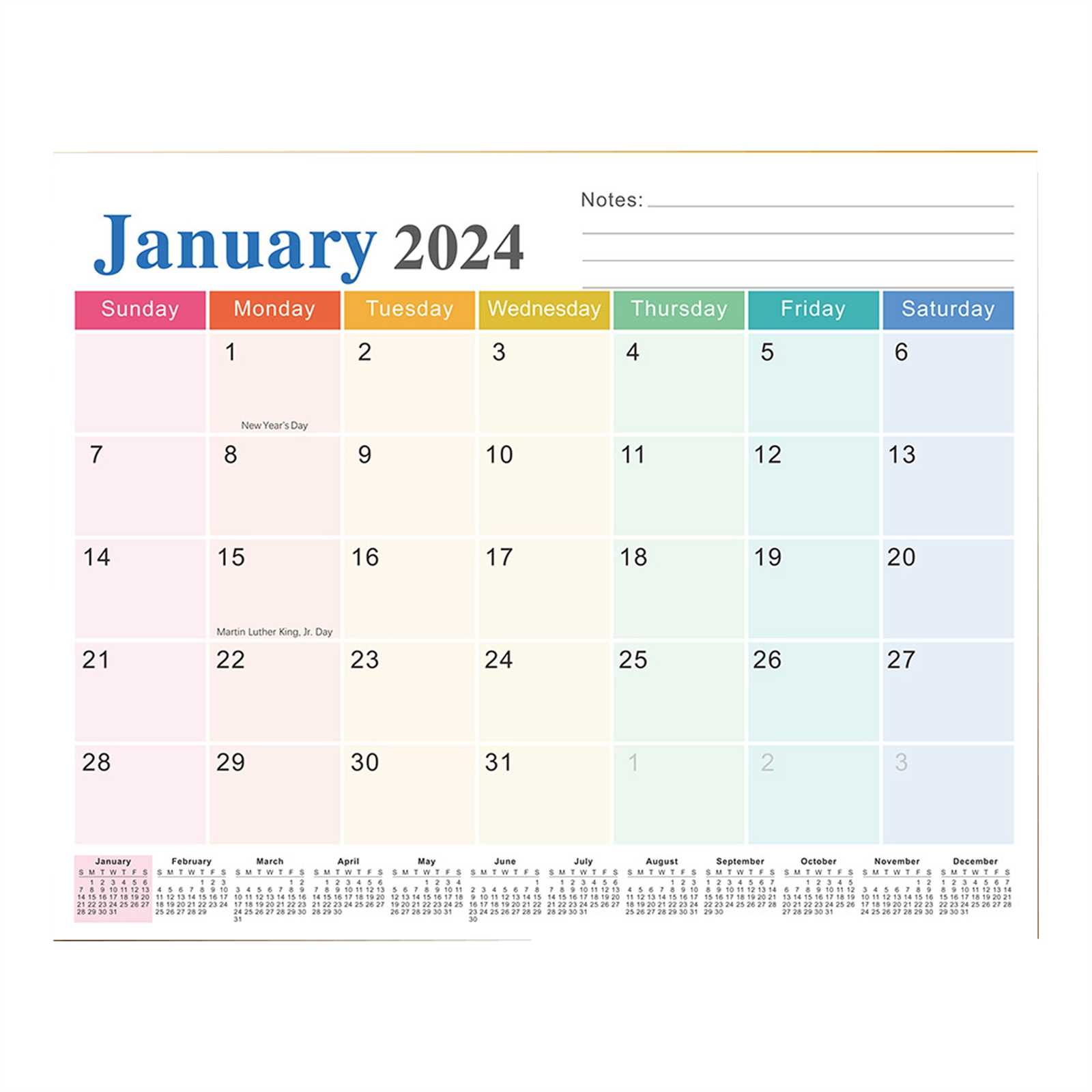 fridge calendar template