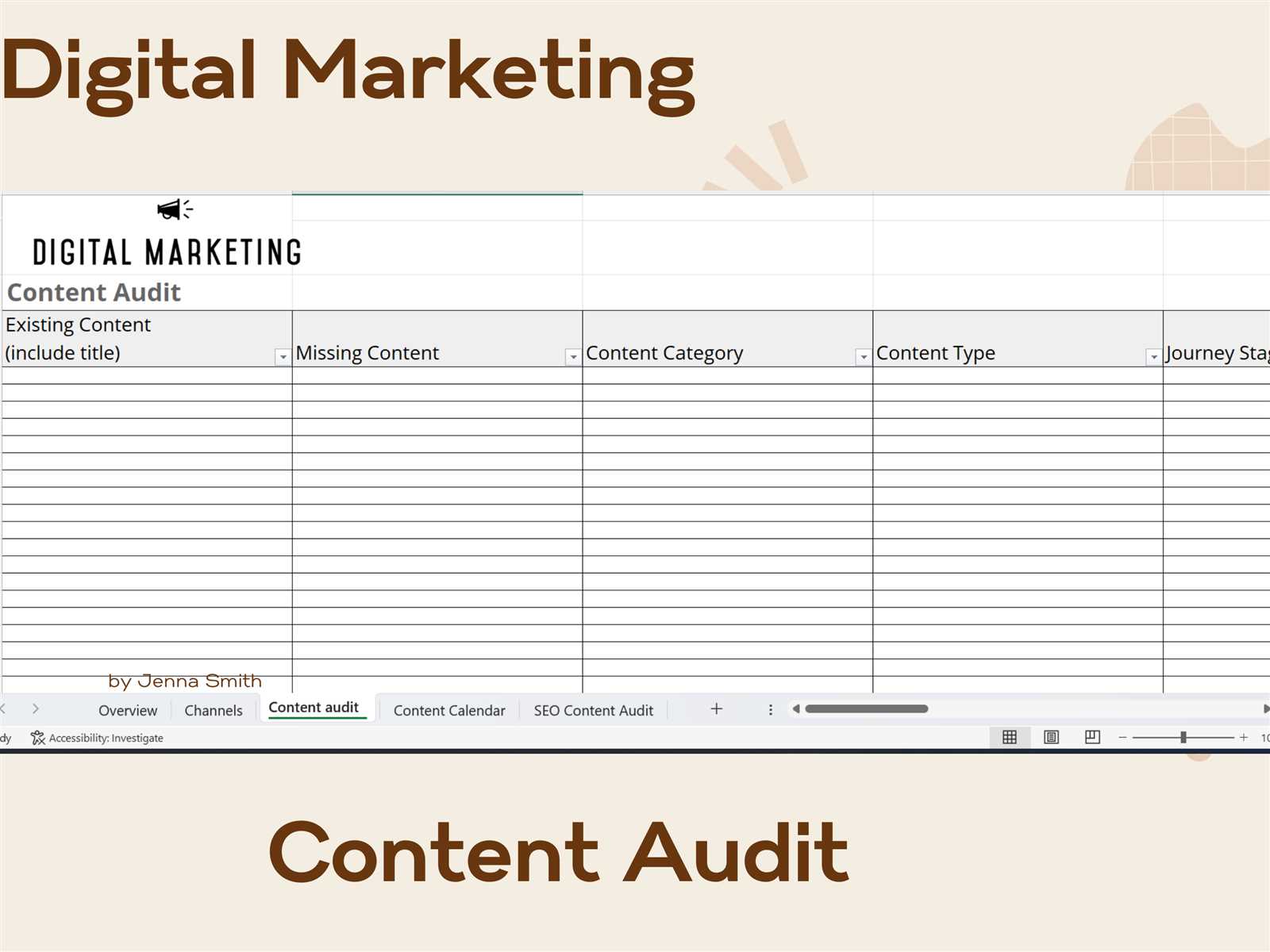seo content calendar template