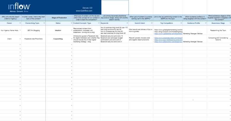 content plan calendar template