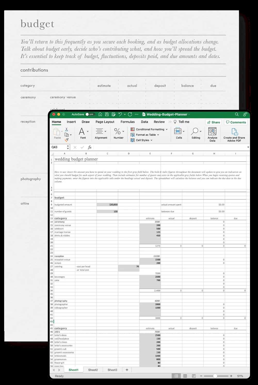 wedding planning calendar template