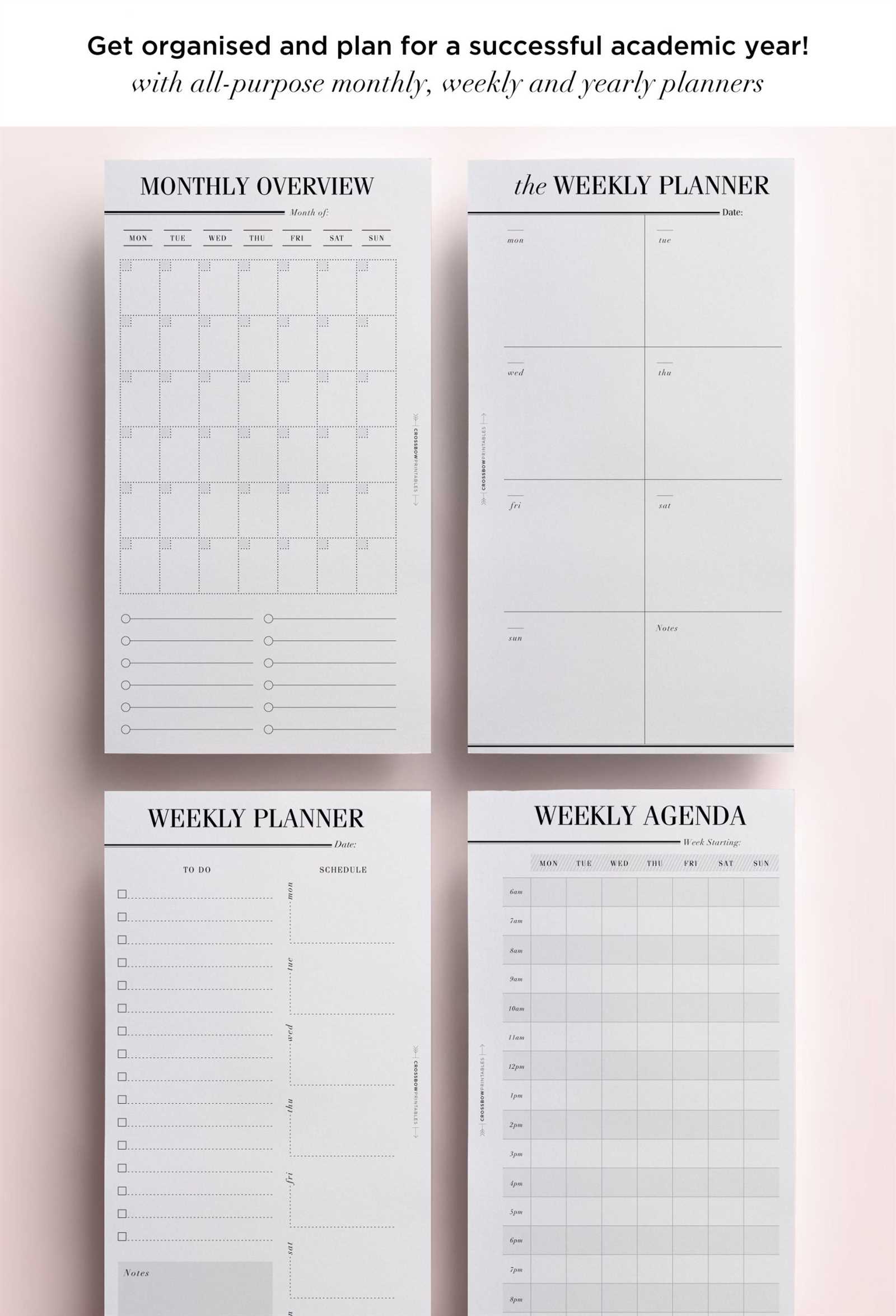 student calendar template