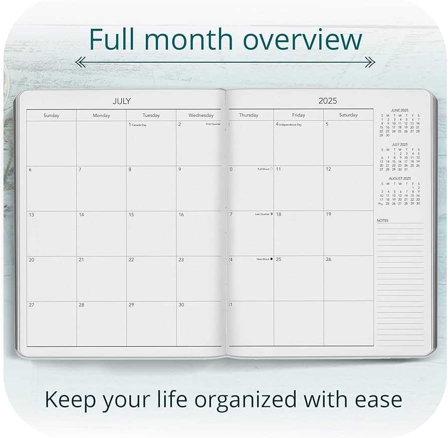 large monthly calendar template