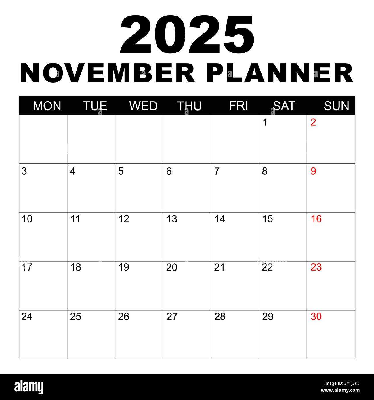 calendar november 2025 template