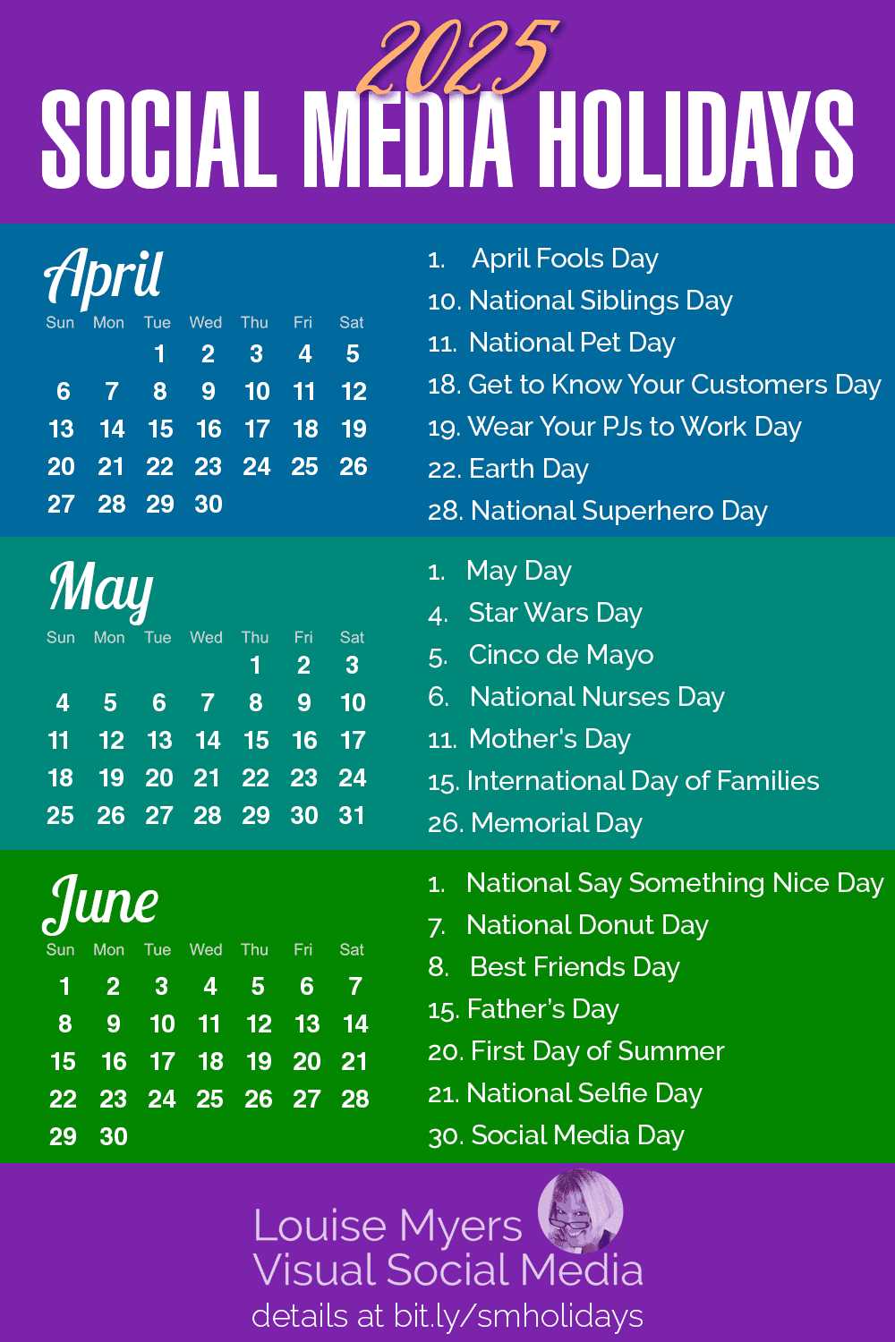 social media calendar template 2025