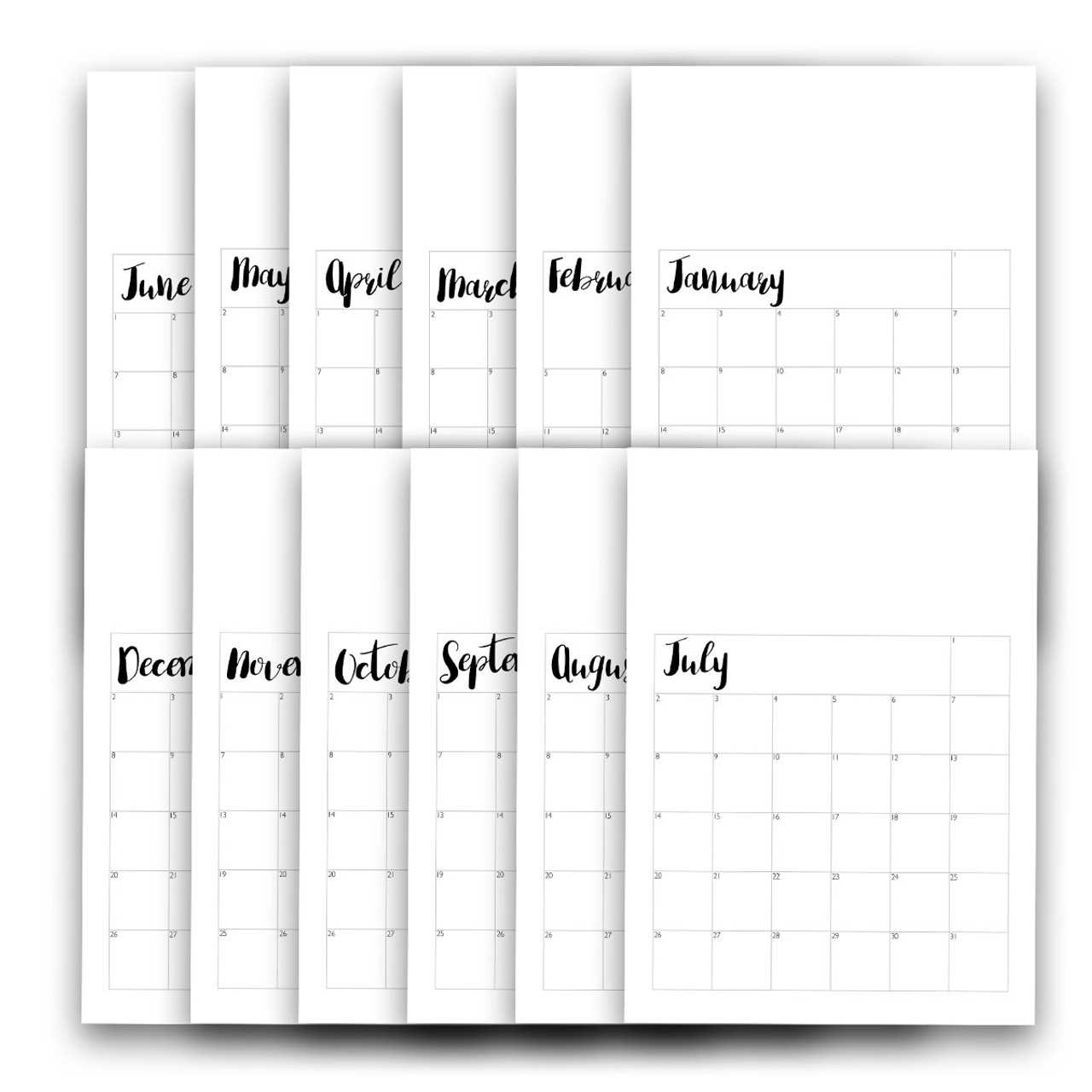 perpetual calendar template printable