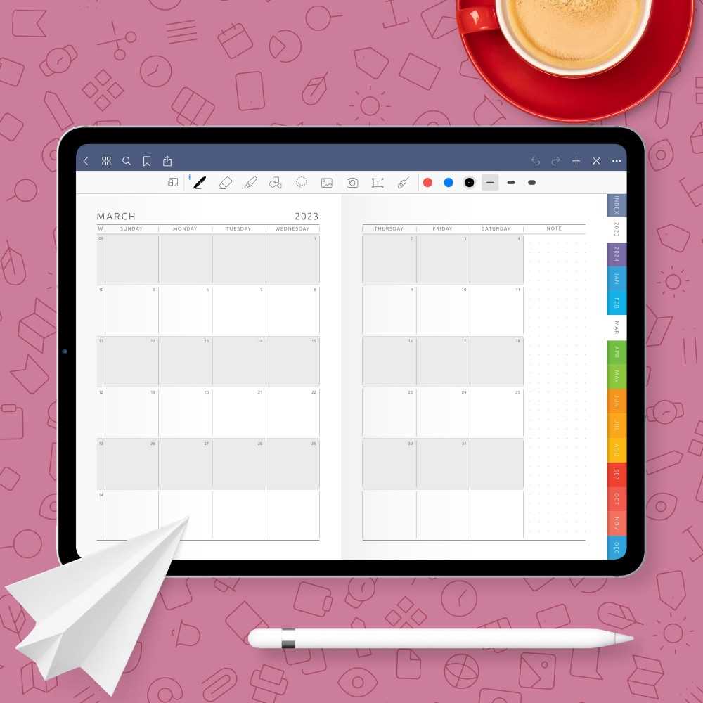 goodnotes templates calendar