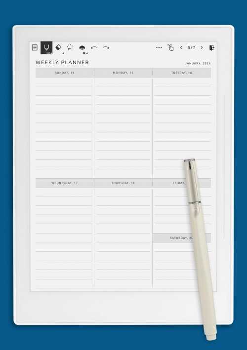 supernote calendar template