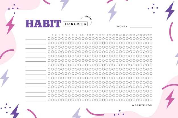 habit calendar template