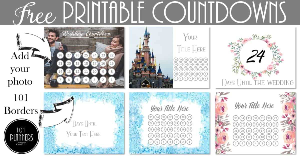 printable countdown calendar template