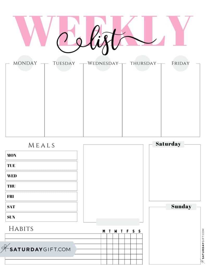 cute calendar template