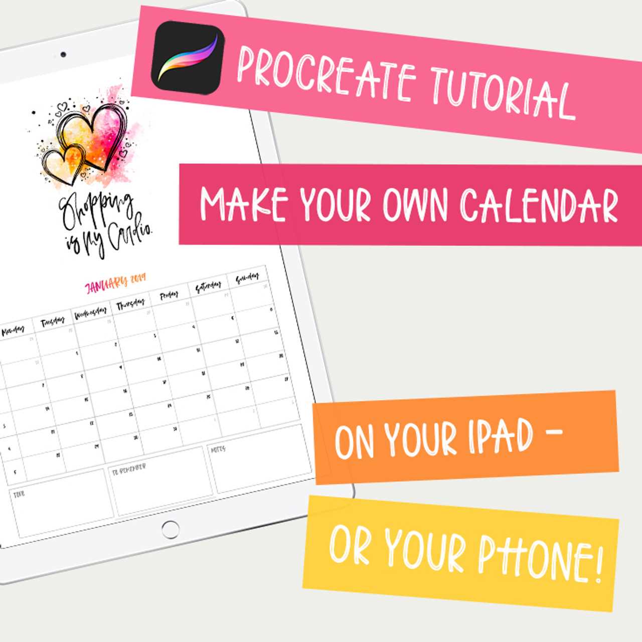 ipad calendar template