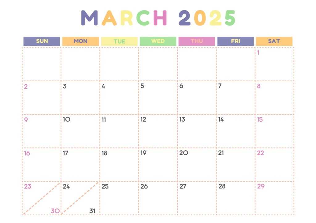 free printable 2025 monthly calendar templates