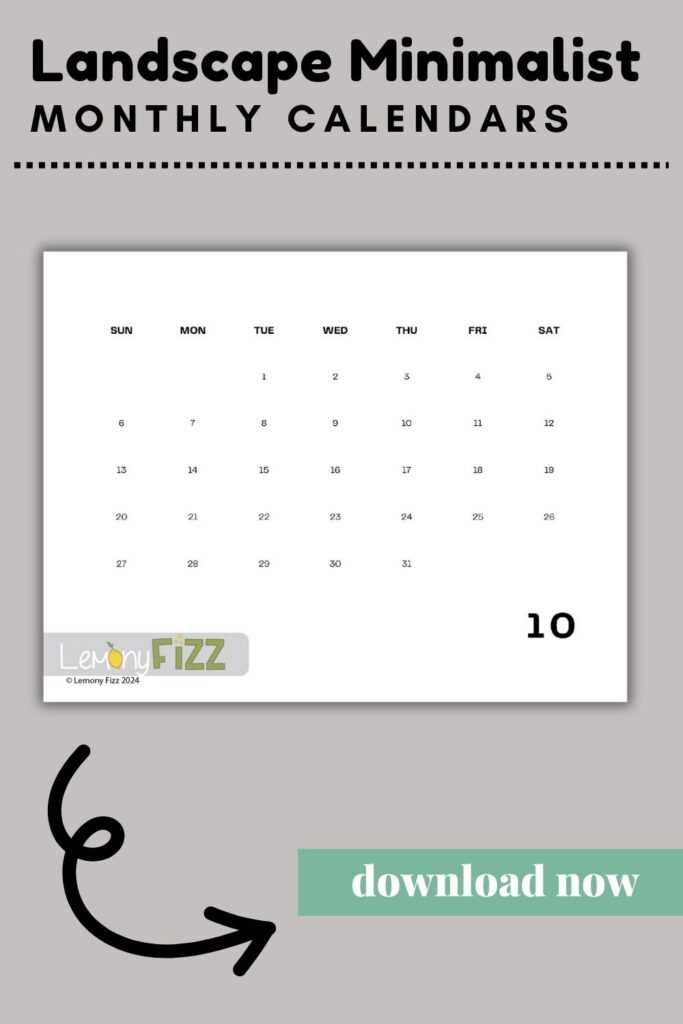 monthly calendar template october