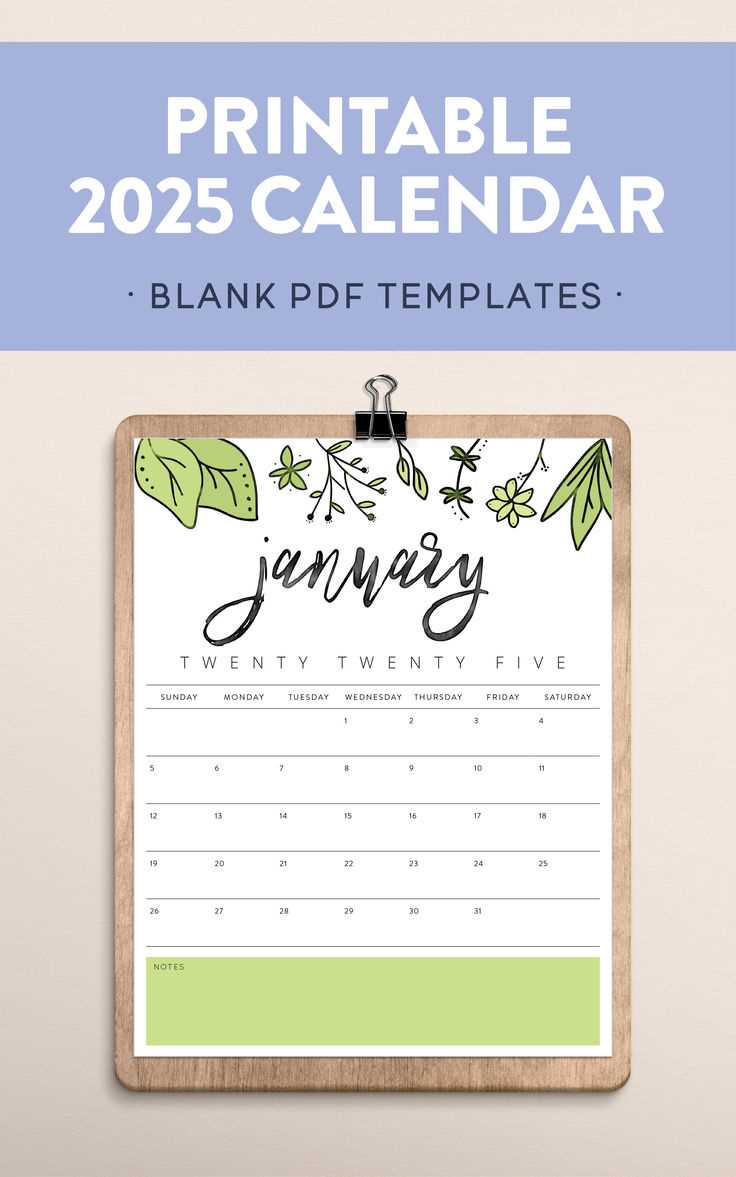 calendar template printable 2025