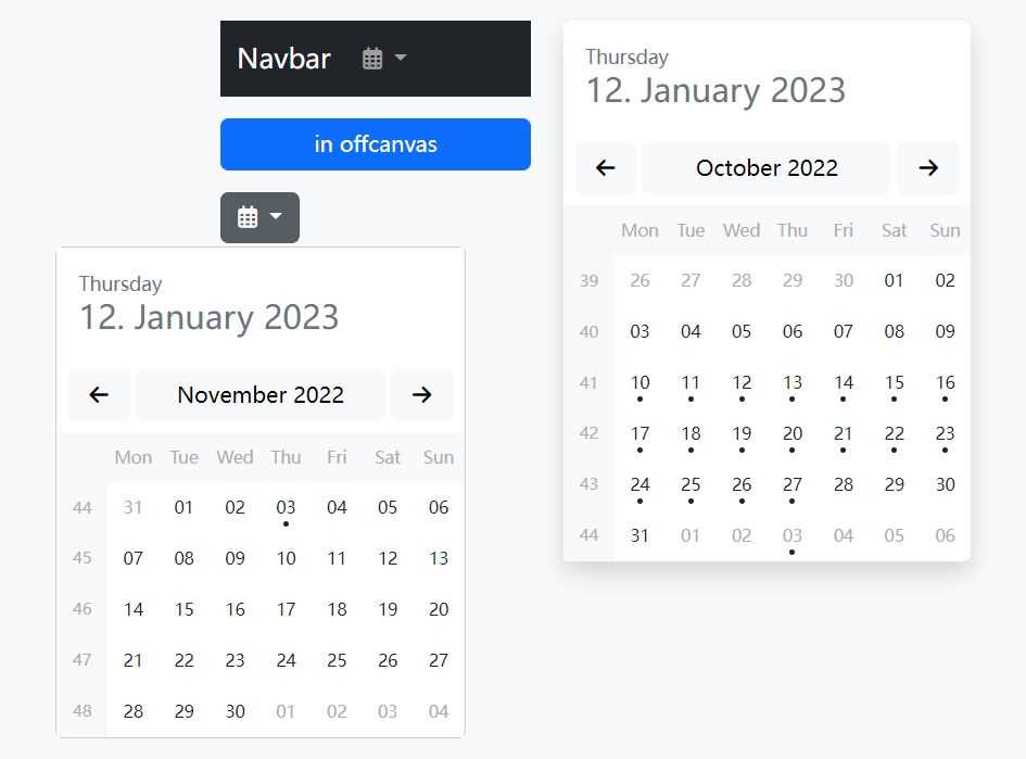 bootstrap template calendar