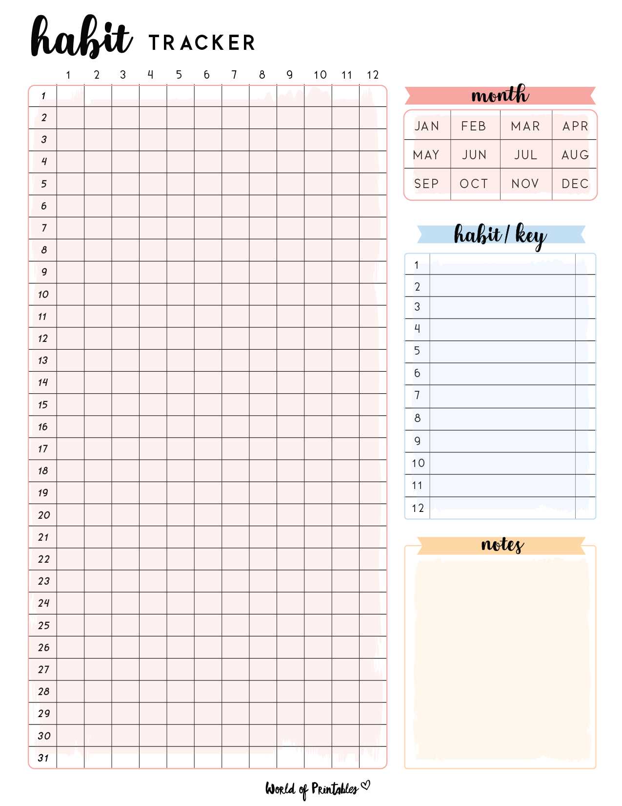 stop smoking calendar template