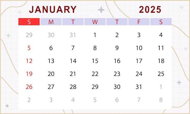 january 2025 calendar template