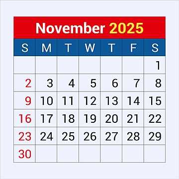 calendar template november 2025 printable