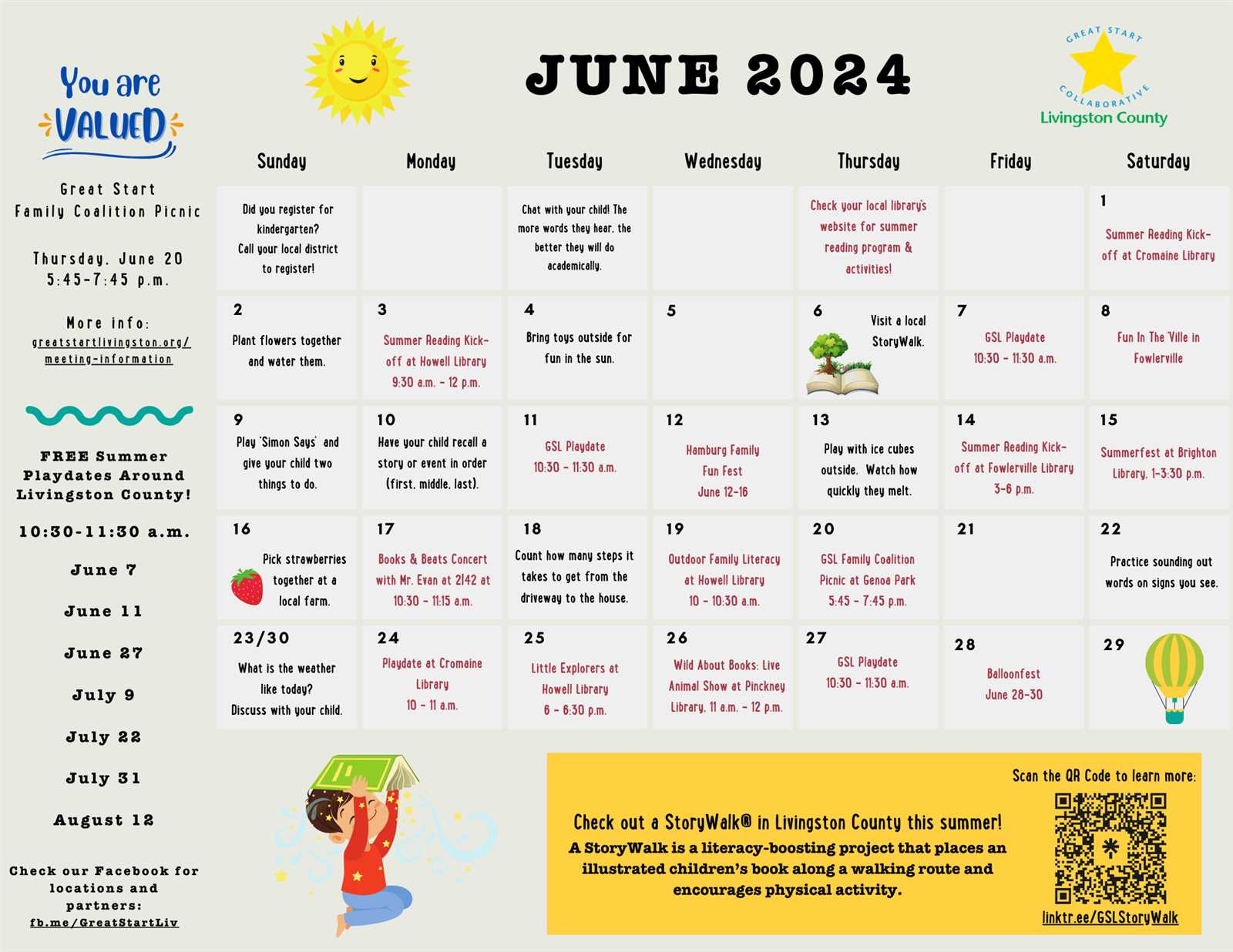 summer activity calendar template