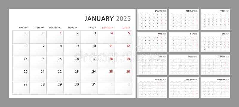 quarterly calendar template 2025