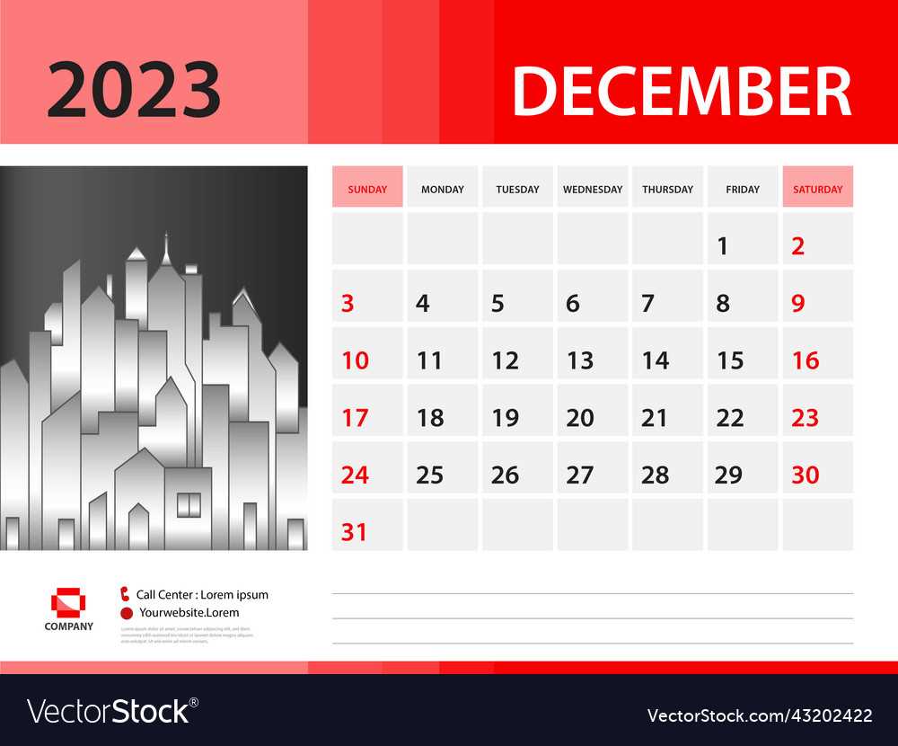 december january calendar template