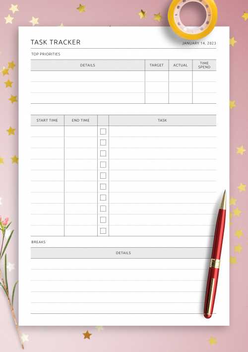 daily planner calendar template