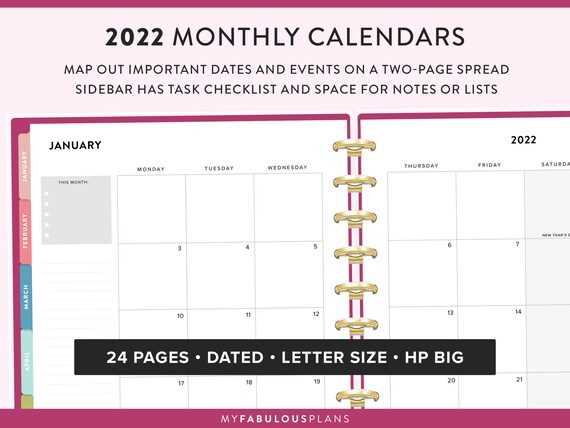 big blank calendar template