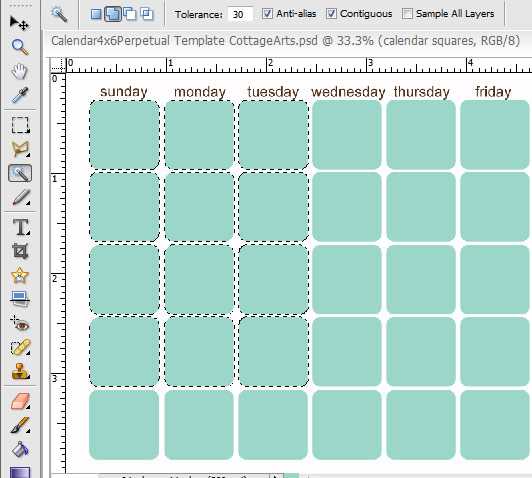 4x6 calendar template