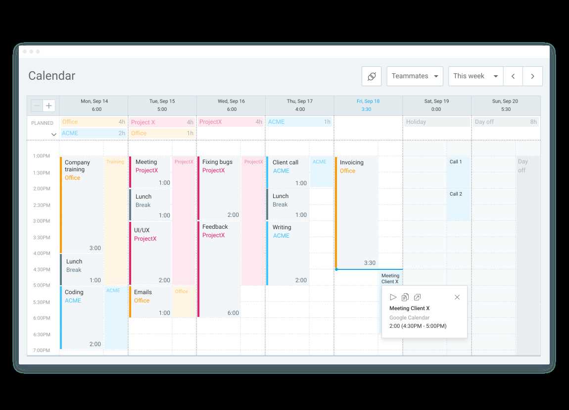 weekly block calendar template