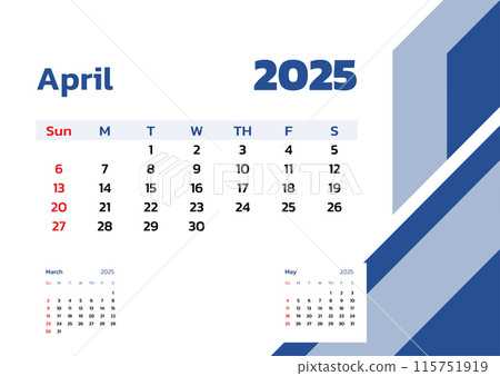 april calendar 2026 template