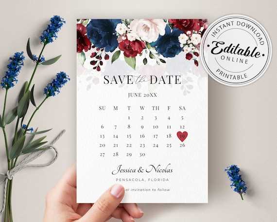 wedding calendar template