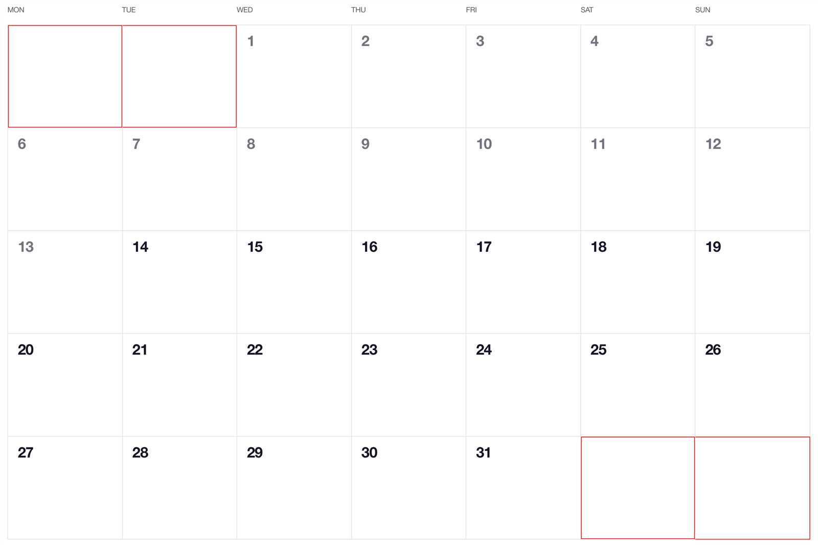 html calendar template