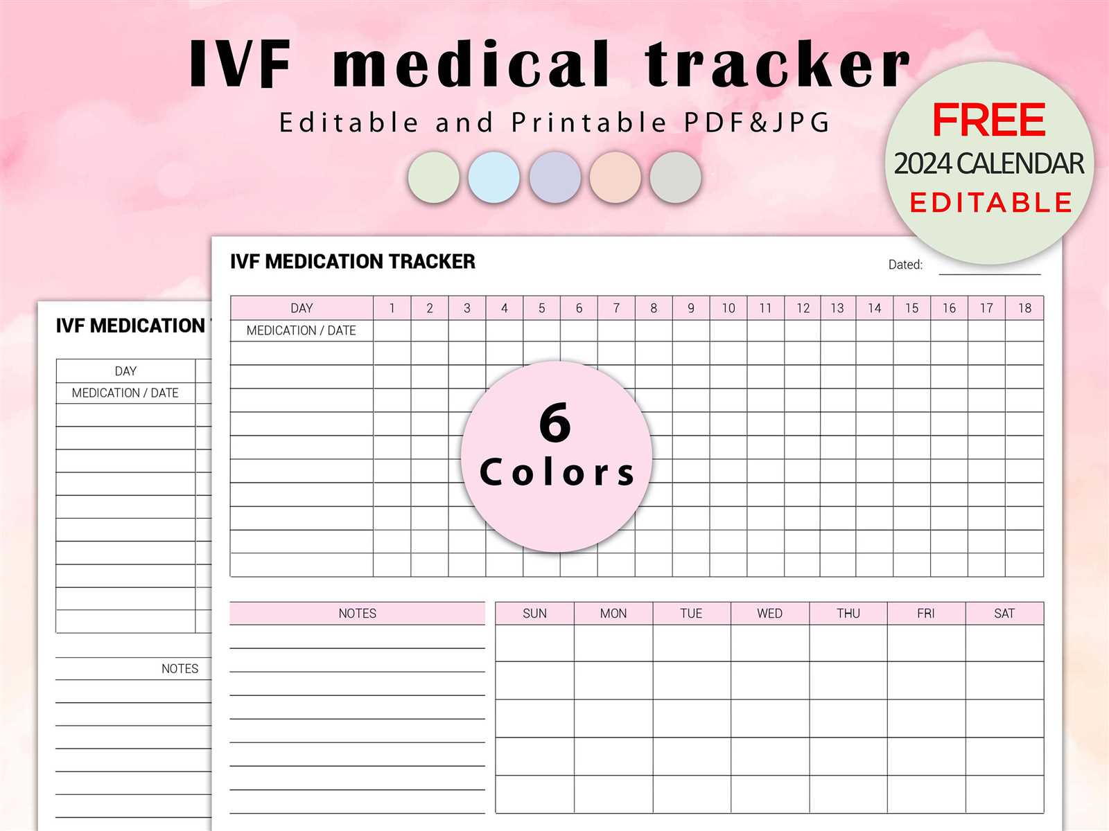 printable ivf calendar template