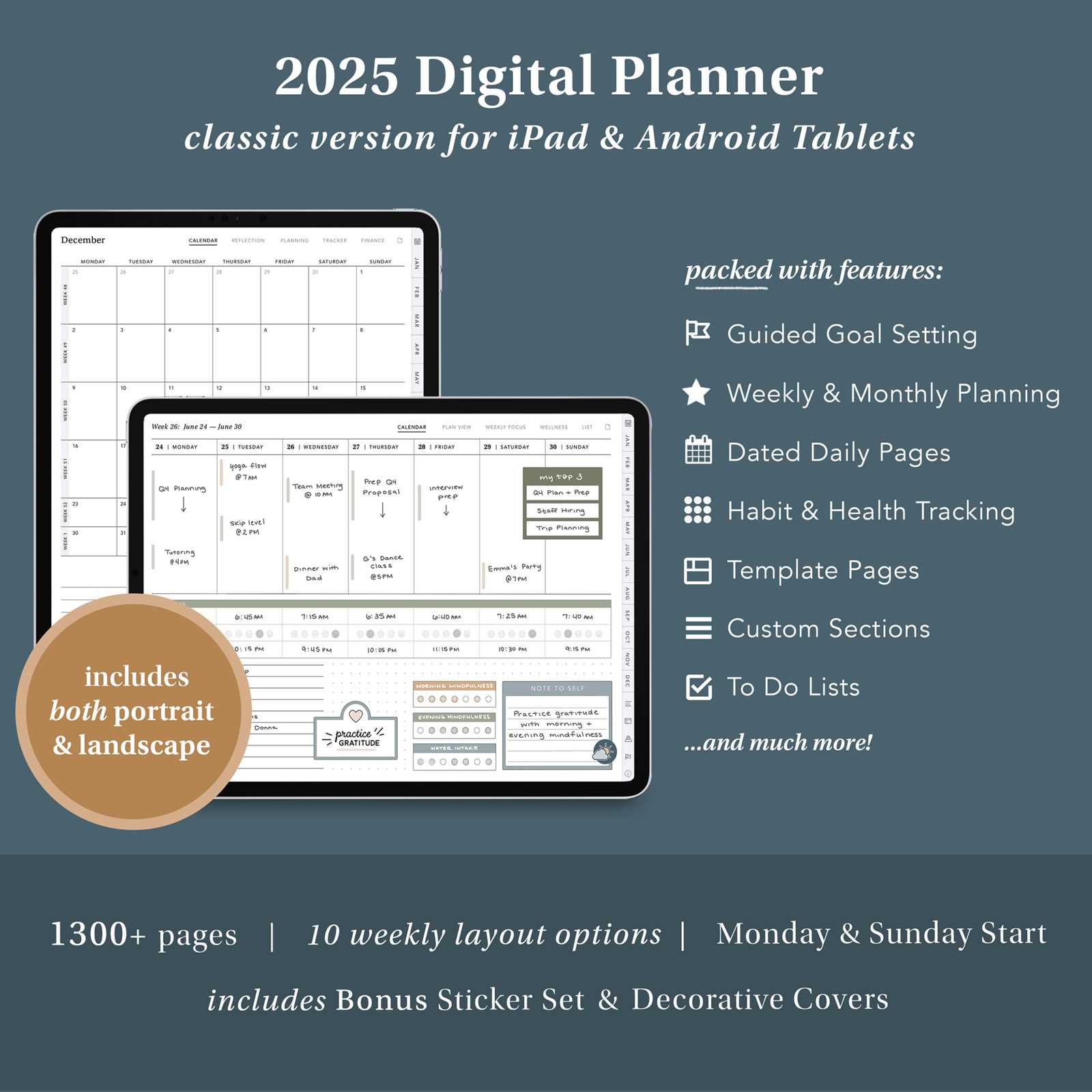 goodnotes calendar template free 2025