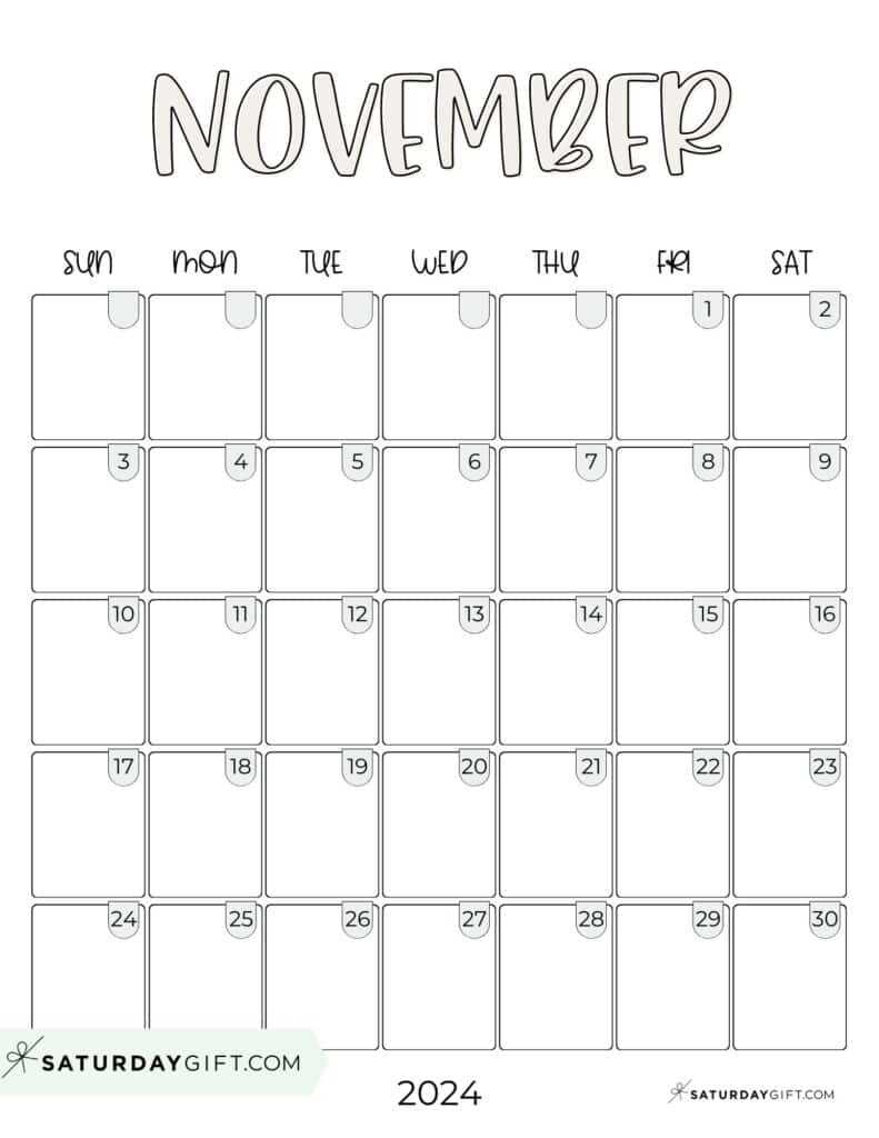 large print calendar template