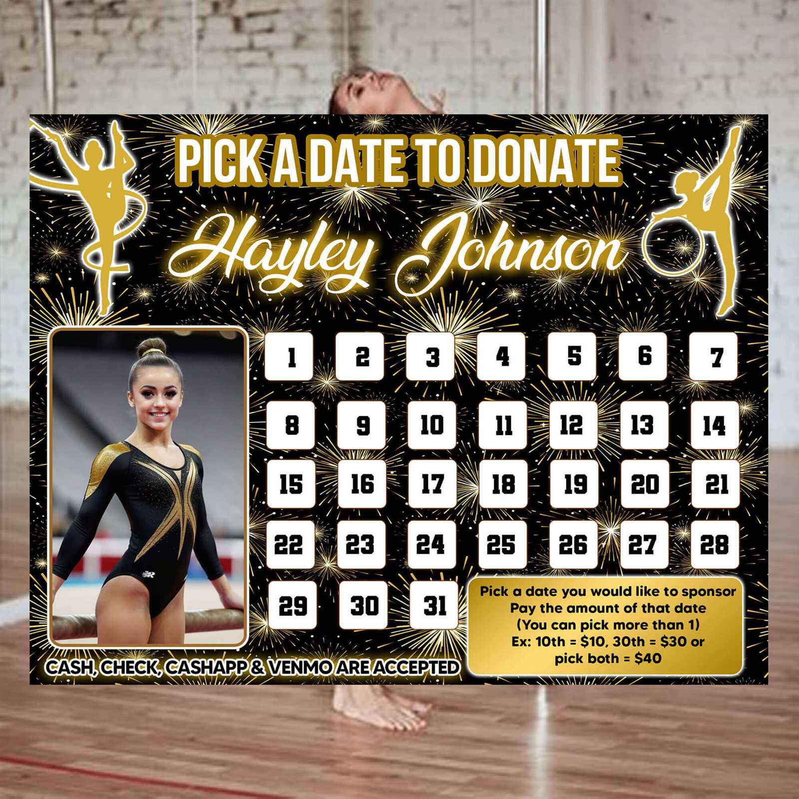 pick a date to donate calendar template