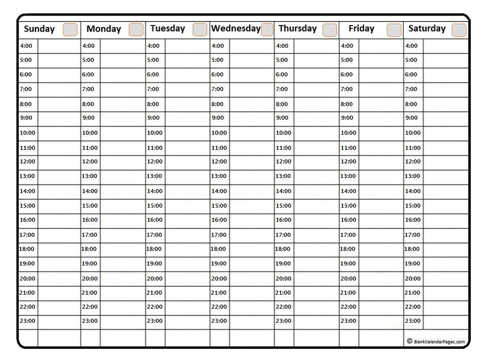 16 week calendar template