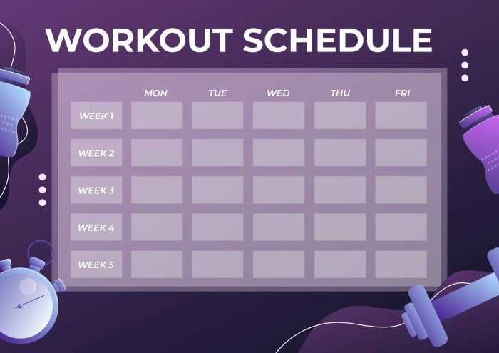 workout plan calendar template