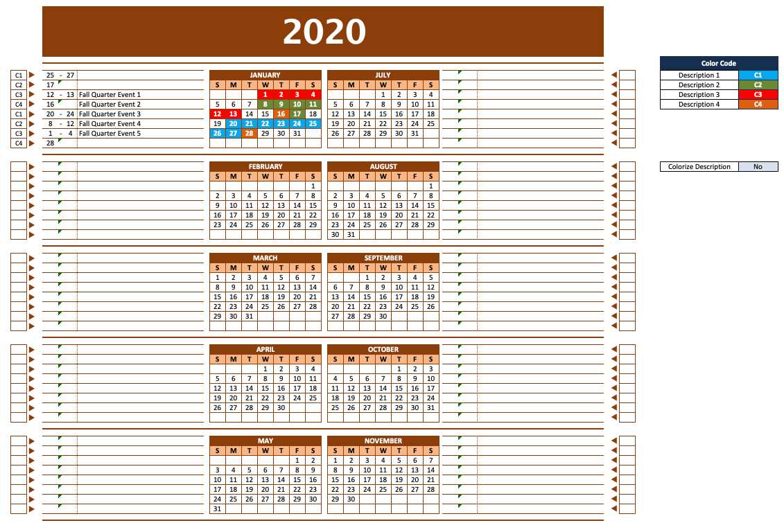 yearly meeting calendar template