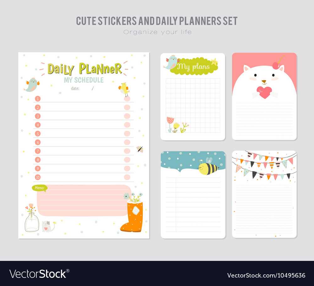 cute daily calendar template