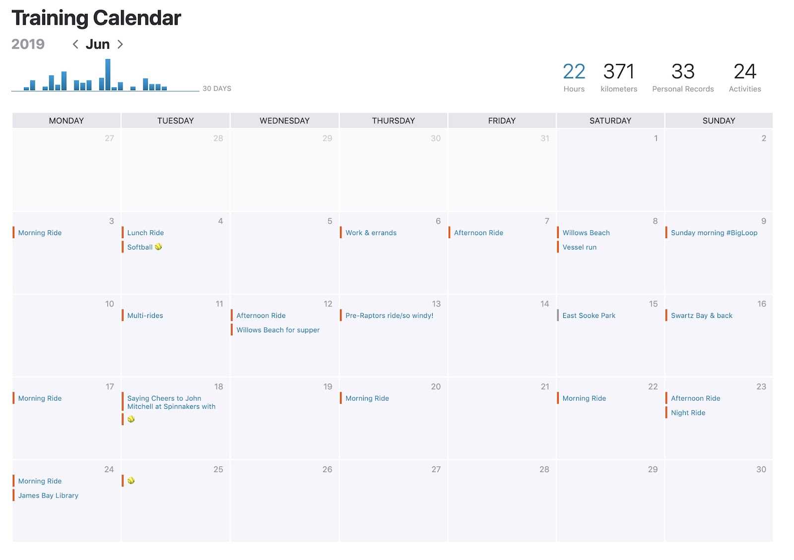 running training calendar template