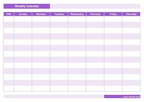 calendar customizable template