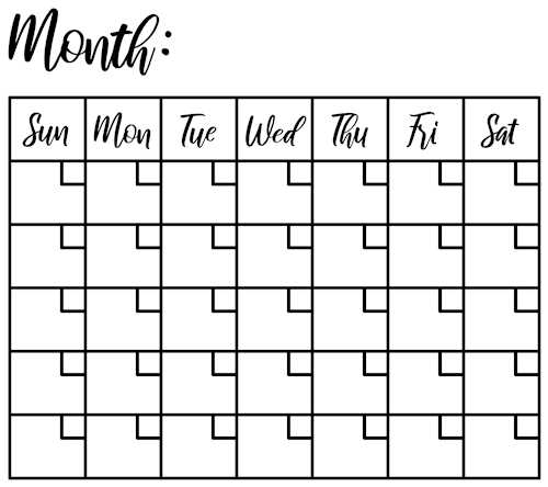 free cricut calendar templates