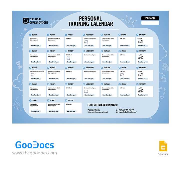training calendar template 2026