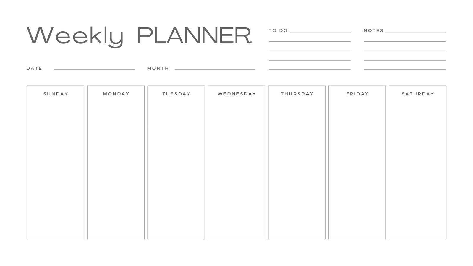 monday friday weekly calendar template