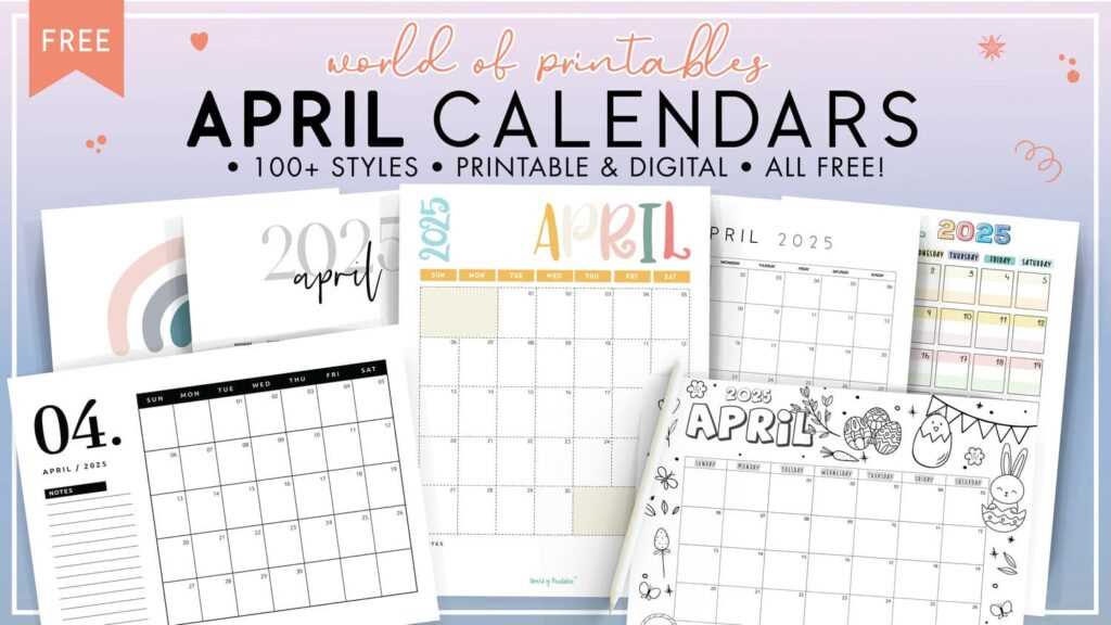 april calendar 2025 template