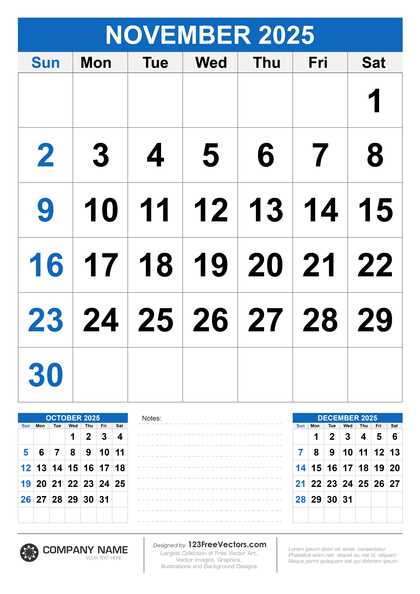 calendar template november 2026