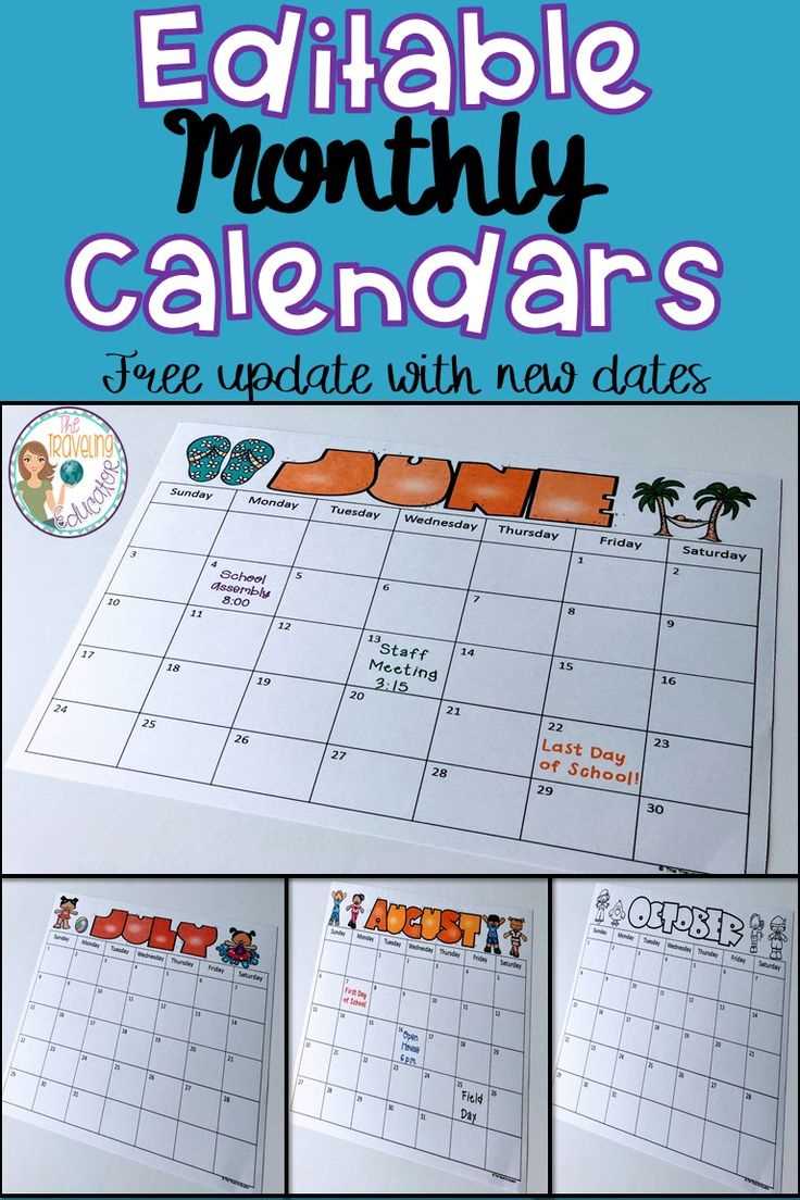 fun calendar template