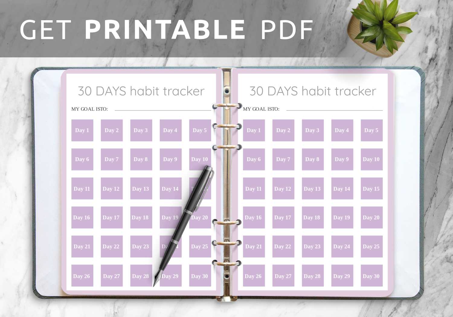 printable 30 day calendar template