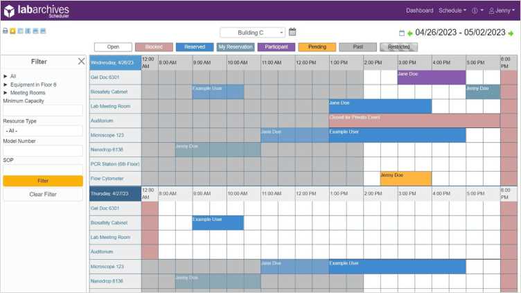 conference room reservation calendar template